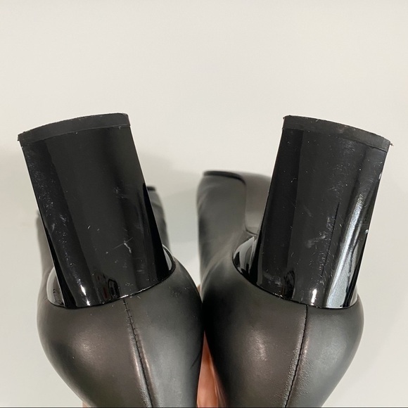 STAURT WEITZMAN Leather Square Toe Block Heel Size 6.5 - Picture 7 of 14